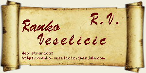 Ranko Veseličić vizit kartica